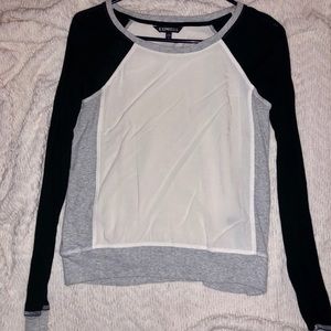 EXPRESS!! Black, white, grey top🖤